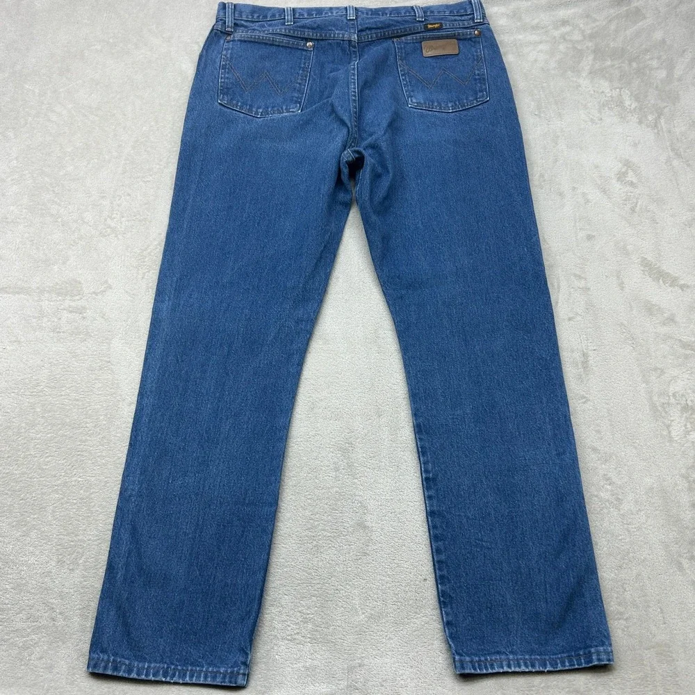 Wrangler Jeans Mens 40x34 Blue Cowboy Cut 13MWZ Original Fit Straight Leg Denim